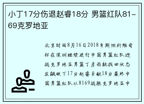 小丁17分伤退赵睿18分 男篮红队81-69克罗地亚